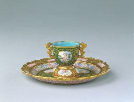 金胎畫琺瑯杯盤 金胎畫琺瑯杯盤