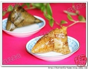 香菇雞腿蛋黃粽子