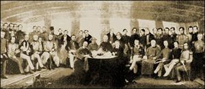 清政府被迫在英軍艦上籤訂《南京條約》