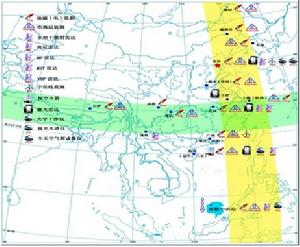 子午工程台站主要監測設備分布圖