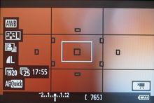 佳能EOS 550D實時取景拍攝界面