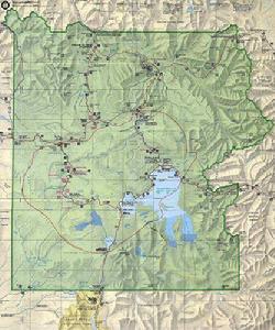 黃石國家公園分布圖