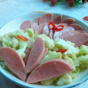 火腿燒花菜 火腿燒花菜