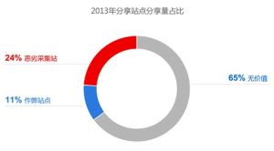 2013年分享站點分享量比例