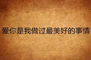 愛你是我做過最美好的事情 愛你是我做過最美好的事情