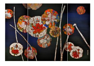 中國畫重彩畫 《曾》 190&times;160cm