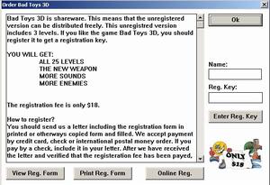 註冊畫面(輸入長度適合的用戶名和註冊碼)
