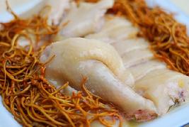 蟲草花浸雞 蟲草花浸雞