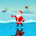 聖誕老人滑冰接禮物 聖誕老人滑冰接禮物