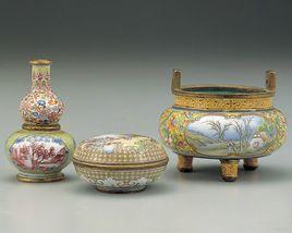 清初粉彩西方琺瑯彩 清初粉彩西方琺瑯彩