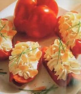 新鮮乳酪甜椒船 新鮮乳酪甜椒船