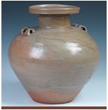 西晉越窯青瓷四系盤口壺 西晉越窯青瓷四系盤口壺