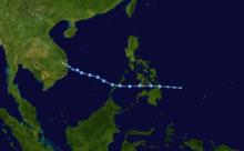熱帶風暴布拉萬 路徑圖
