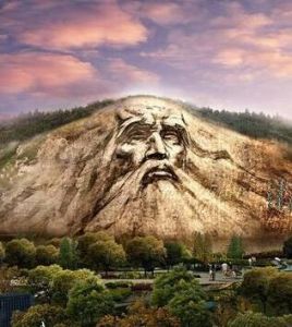 伏羲摩崖石刻雕像 伏羲摩崖石刻雕像