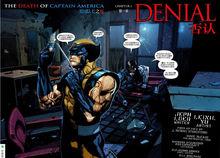 金剛狼在墜落之子：美國隊長之死中的形象