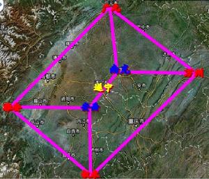信封盆地地形示意圖