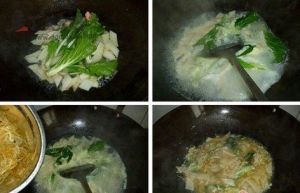 杏鮑菇銀魚蛋湯