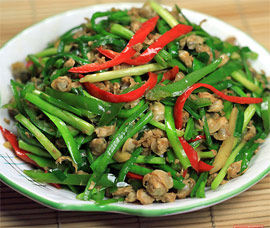 椒絲韭菜炒沙蜆 椒絲韭菜炒沙蜆