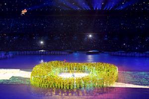 中華武校學生搭建的人體鳥巢