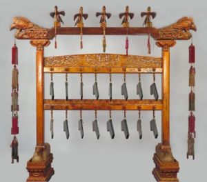 碧玉描金編磬 碧玉描金編磬