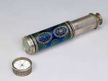 銀嵌琺瑯二節望遠鏡 銀嵌琺瑯二節望遠鏡