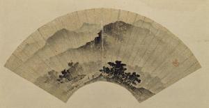 蔣嵩山水圖扇頁 蔣嵩山水圖扇頁