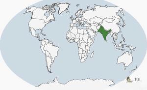 印度歌百靈分布