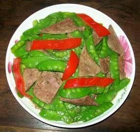 荷蘭豆炒豬肝 荷蘭豆炒豬肝