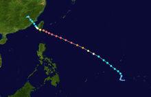 超強颱風尼伯特 路徑圖