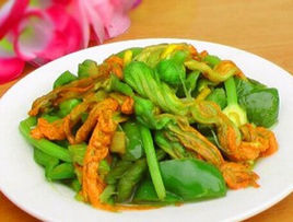 生苦瓜拌南瓜花