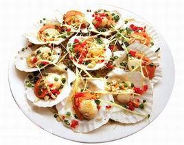 蒜香菸肉蒸扇貝 蒜香菸肉蒸扇貝