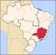米納斯吉拉斯州 在巴西的位置