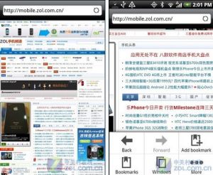 網際網路頁面顯示（支持多點觸控）