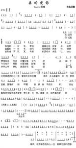 《真的愛你》曲譜