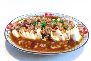 豆腐蒸肉末 豆腐蒸肉末