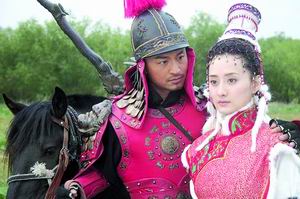 努爾哈赤（馬景濤飾）和他最愛的女人東哥（陳德容飾）