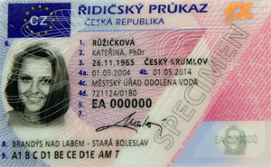2006年3月27日在布魯塞爾舉行的歐盟成員國交通部長會議上發布的歐盟國家統一的駕駛執照樣本。