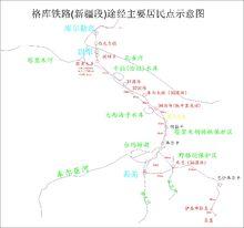 庫格鐵路新疆段線路圖