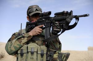 裝備時髦的阿富汗突擊隊成員