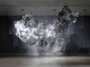 水墨裝置-中國地圖