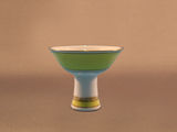 ​御紋章黃釉描金足杯