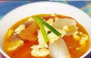 洋蔥豆腐蝦米番茄湯 洋蔥豆腐蝦米番茄湯