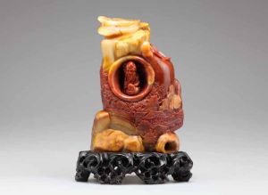 藝術作品《白牡丹養生瓶》