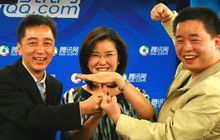 路金波(左)和慕容雪村(右)做客騰訊