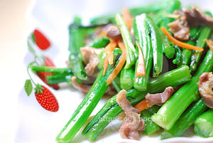 菜心炒雞雜 菜心炒雞雜