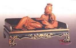 清黃楊木雕仕女 清黃楊木雕仕女