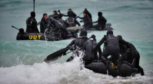 韓國海軍陸戰隊蛙人部隊作戰演練