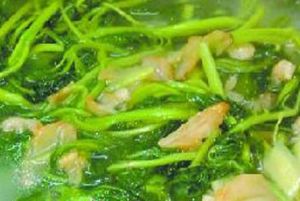 蝦米雞湯蜆肉浸莧菜