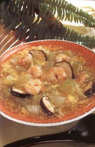 滑蛋蝦仁燴雙冬 滑蛋蝦仁燴雙冬