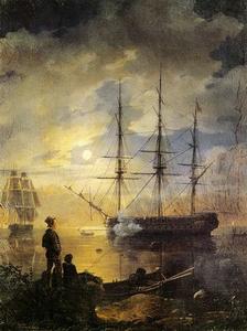 《月夜的港口之船》鮑里索波耶茨